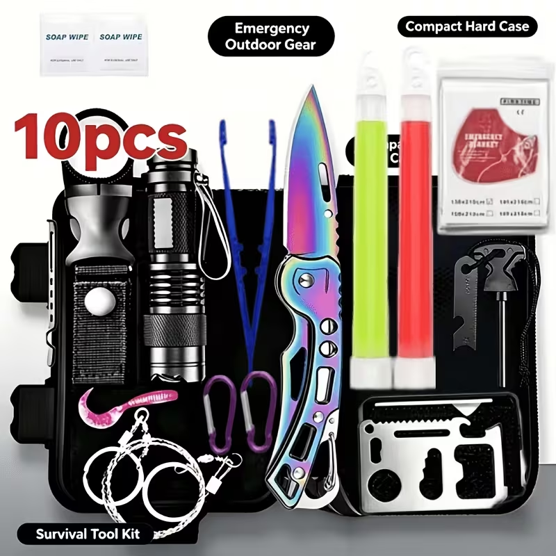 Fishing Equipment Essentials - Set de 10 herramientas de supervivencia,