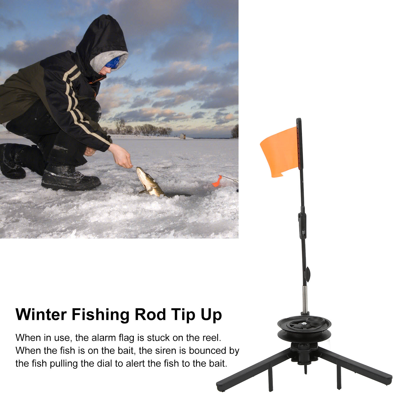 Caña de pescar en hielo plegab - Ice Fishing Tip Up reseña y precio